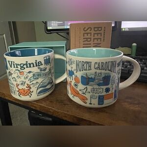 Starbucks Virginia and North Carolina Mugs - Been there series - New